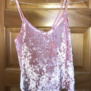Baby Pink Velvet Tank Top